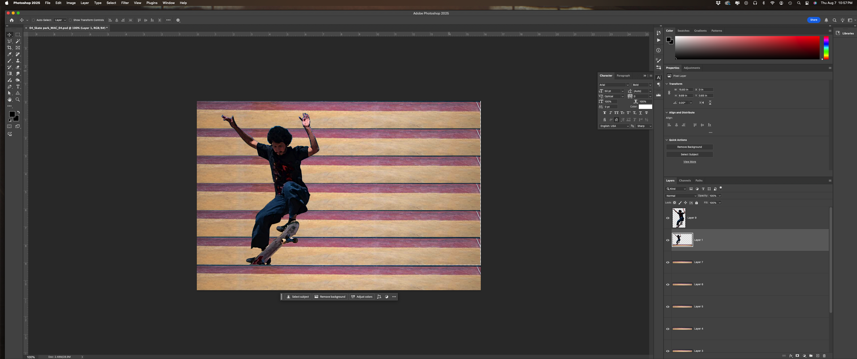 Full image with skater and background